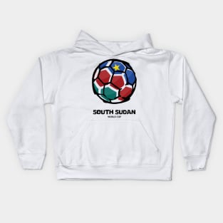 South Sudan Football Country Flag Kids Hoodie